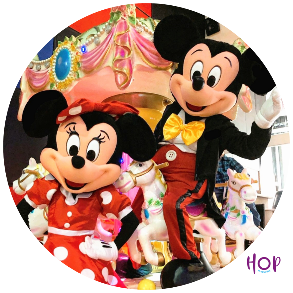 personagem vivo, mickey e minnie